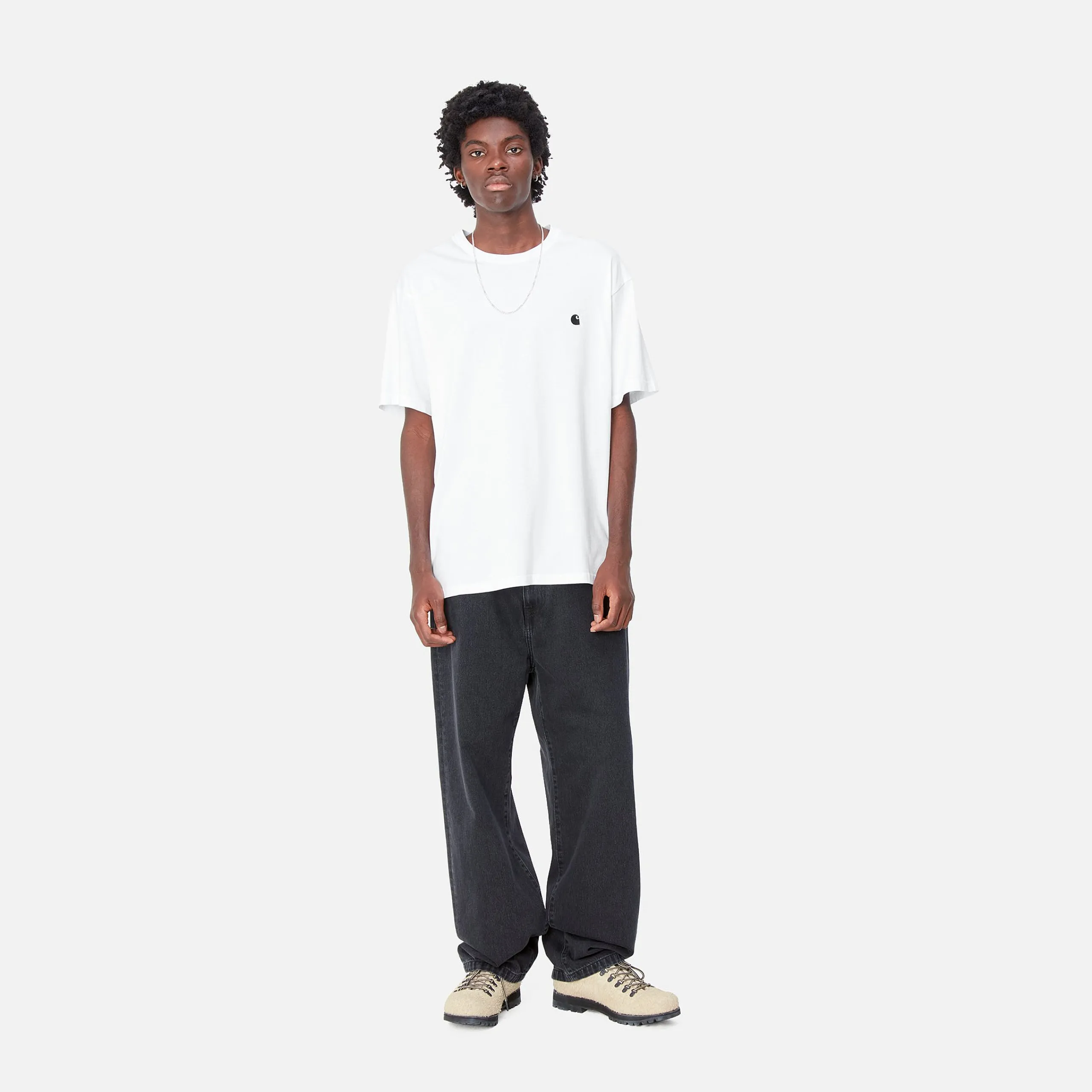 T-Shirts & Polos>Carhartt WIP S/S Madison T-Shirt White / Black