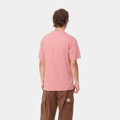 T-Shirts & Polos>Carhartt WIP S/S Madison T-Shirt Dusty Rose / White