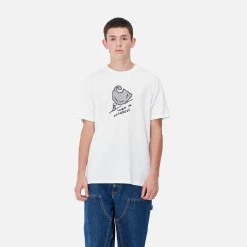 T-Shirts & Polos>Carhartt WIP S/S Move On Up T-Shirt White / Black