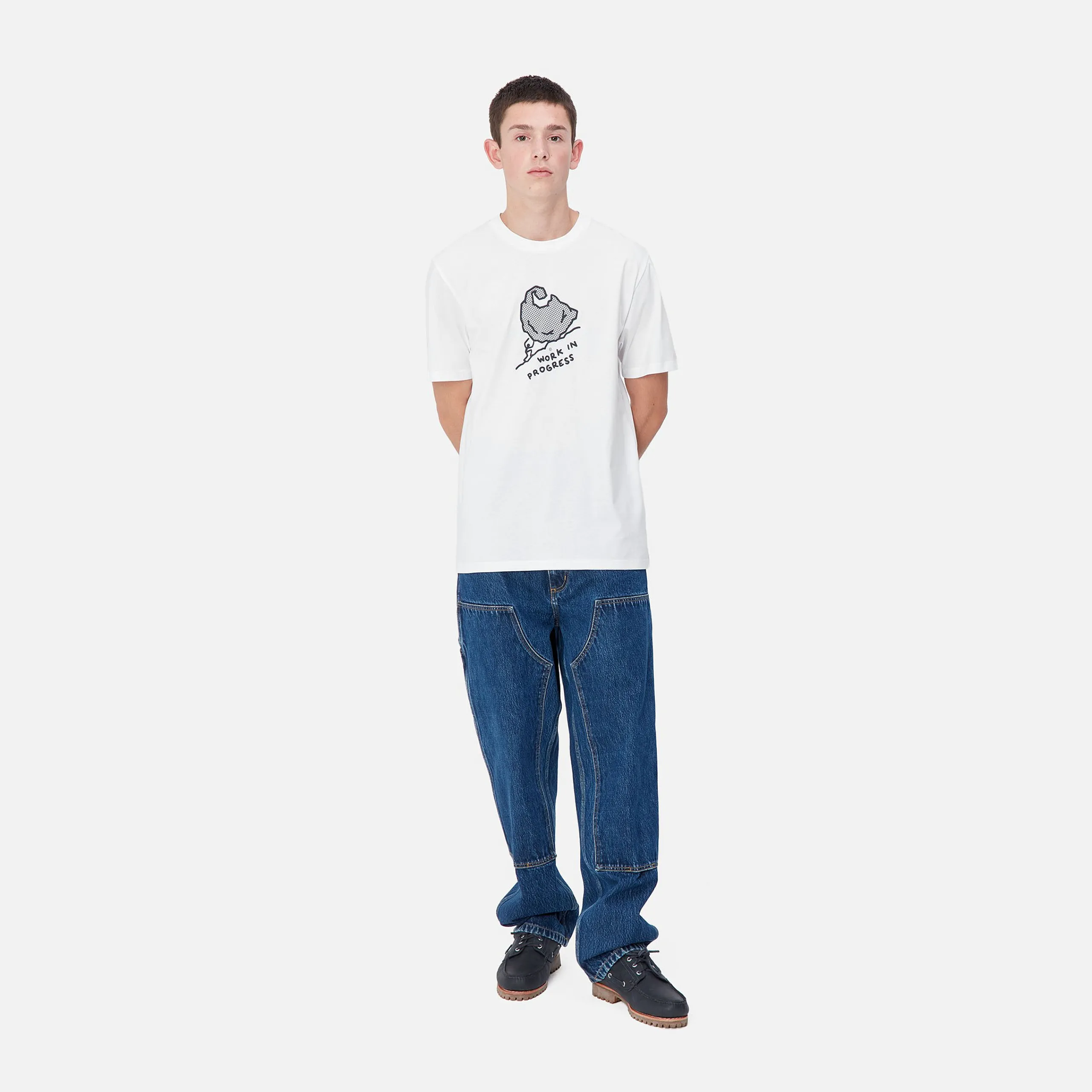 T-Shirts & Polos>Carhartt WIP S/S Move On Up T-Shirt White / Black