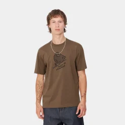 T-Shirts & Polos>Carhartt WIP S/S Move On Up T-Shirt Chocolate / Black