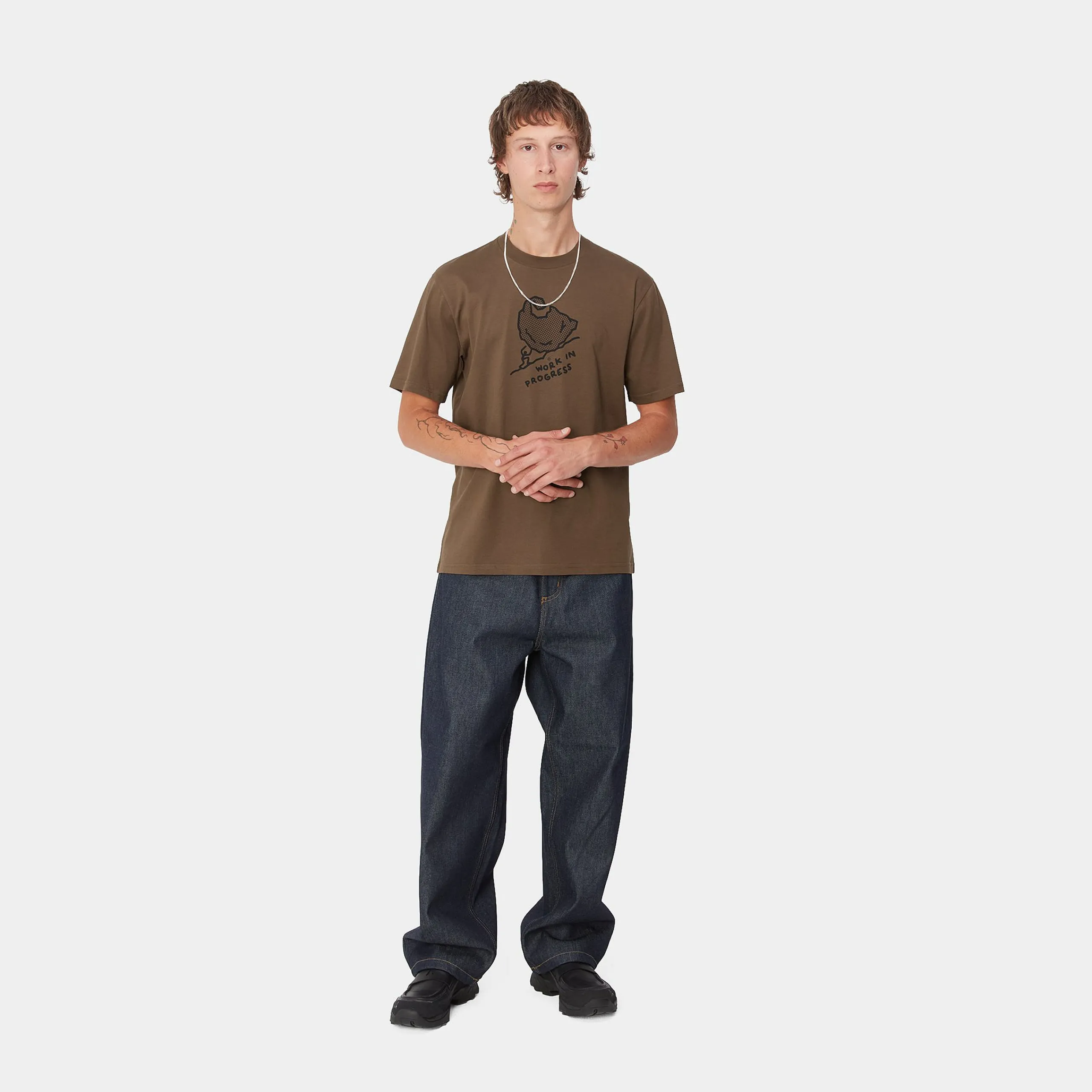 T-Shirts & Polos>Carhartt WIP S/S Move On Up T-Shirt Chocolate / Black