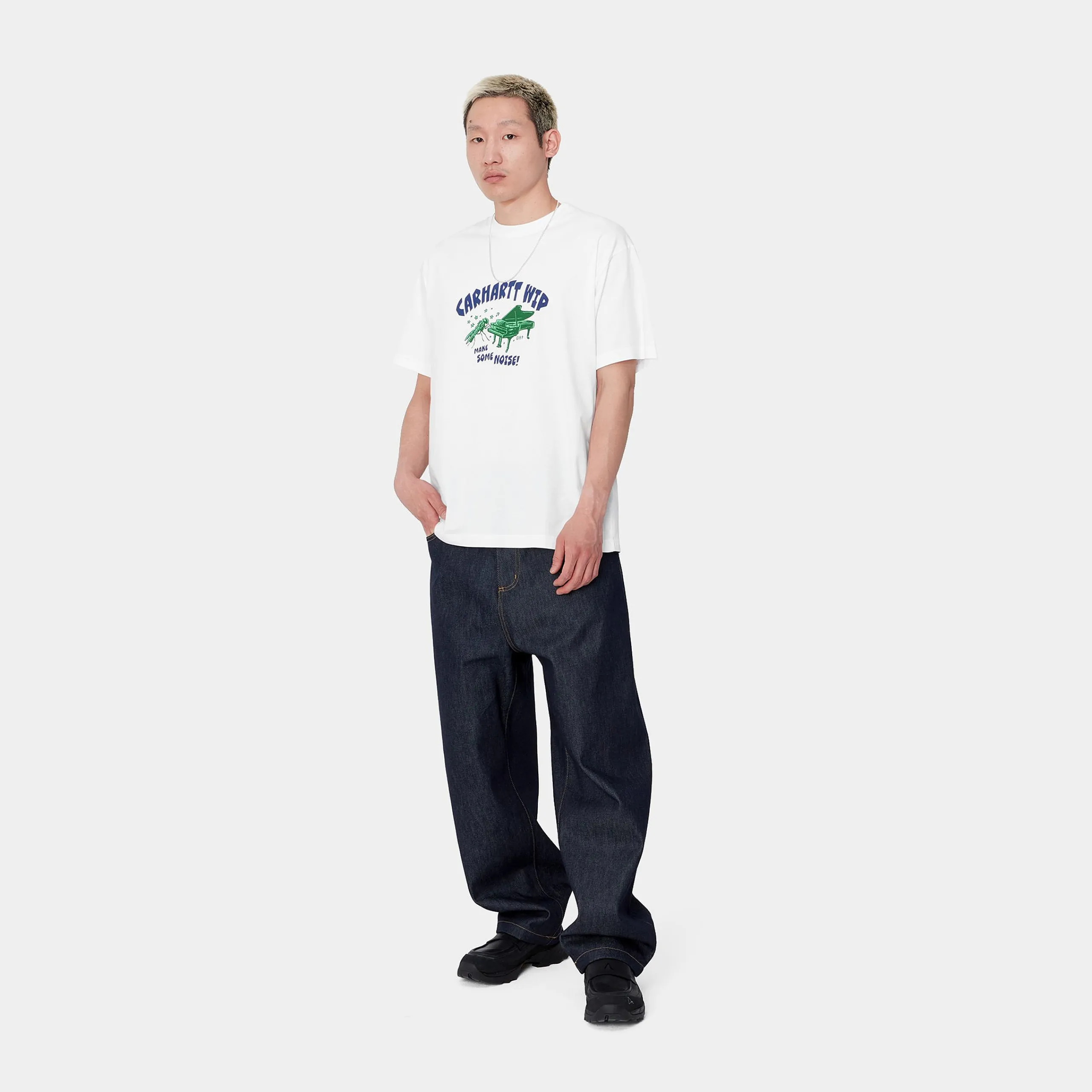 T-Shirts & Polos>Carhartt WIP S/S Noisy T-Shirt White