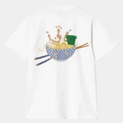 T-Shirts & Polos>Carhartt WIP S/S Noodle Soup T-Shirt White