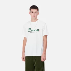 T-Shirts & Polos>Carhartt WIP S/S Paradise Script T-Shirt White
