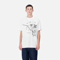 T-Shirts & Polos>Carhartt WIP S/S Pepe Be Nice T-Shirt White / Black