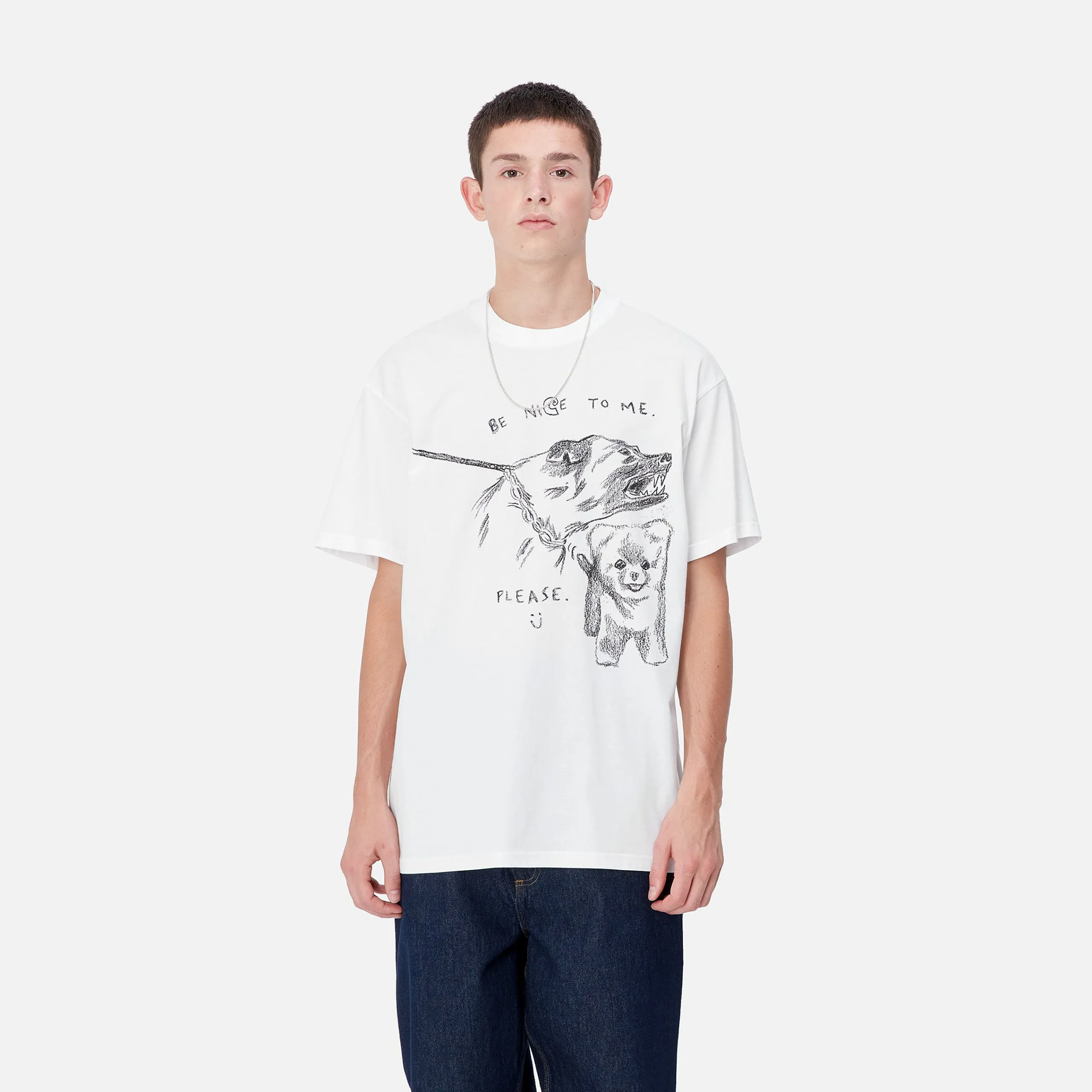 T-Shirts & Polos>Carhartt WIP S/S Pepe Be Nice T-Shirt White / Black