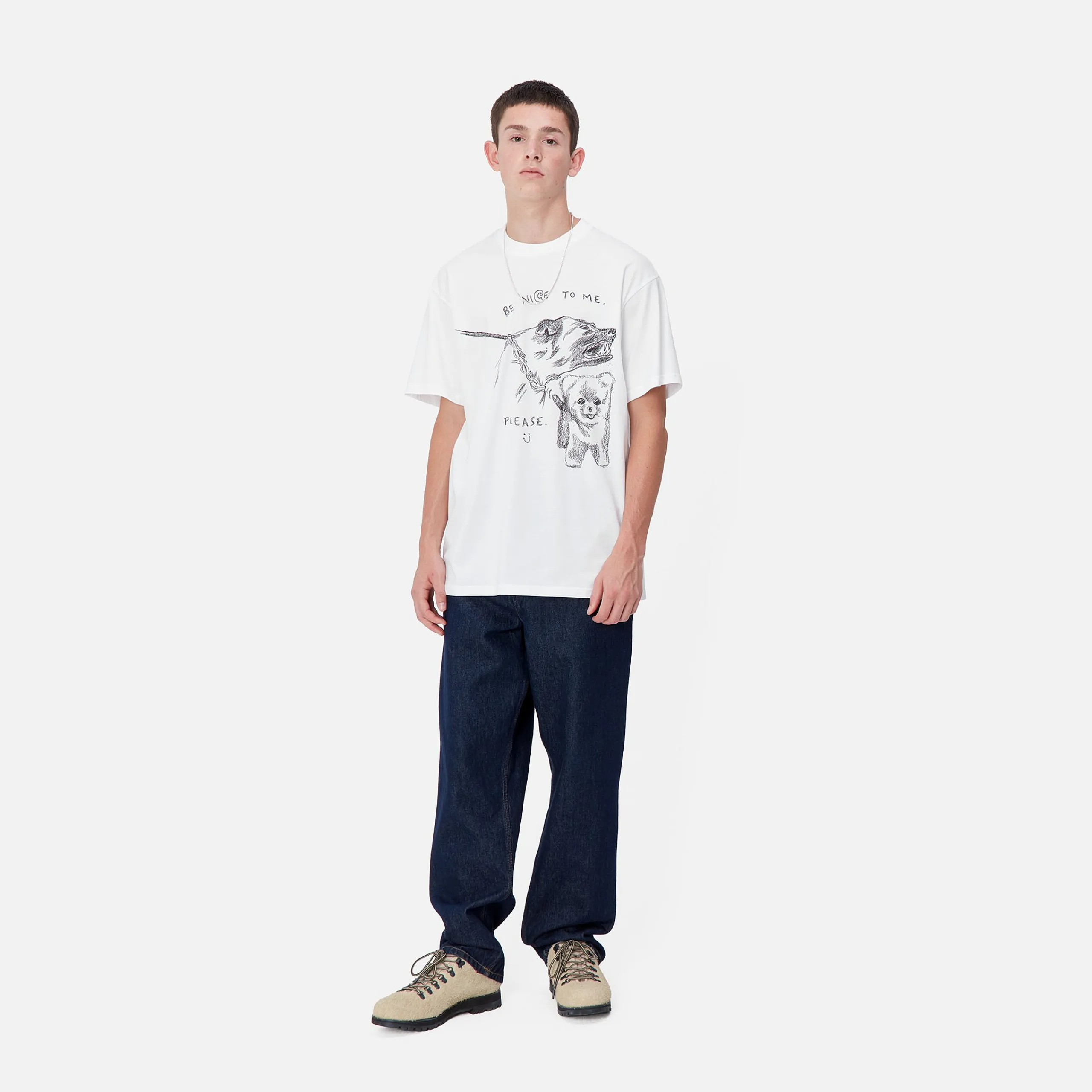 T-Shirts & Polos>Carhartt WIP S/S Pepe Be Nice T-Shirt White / Black