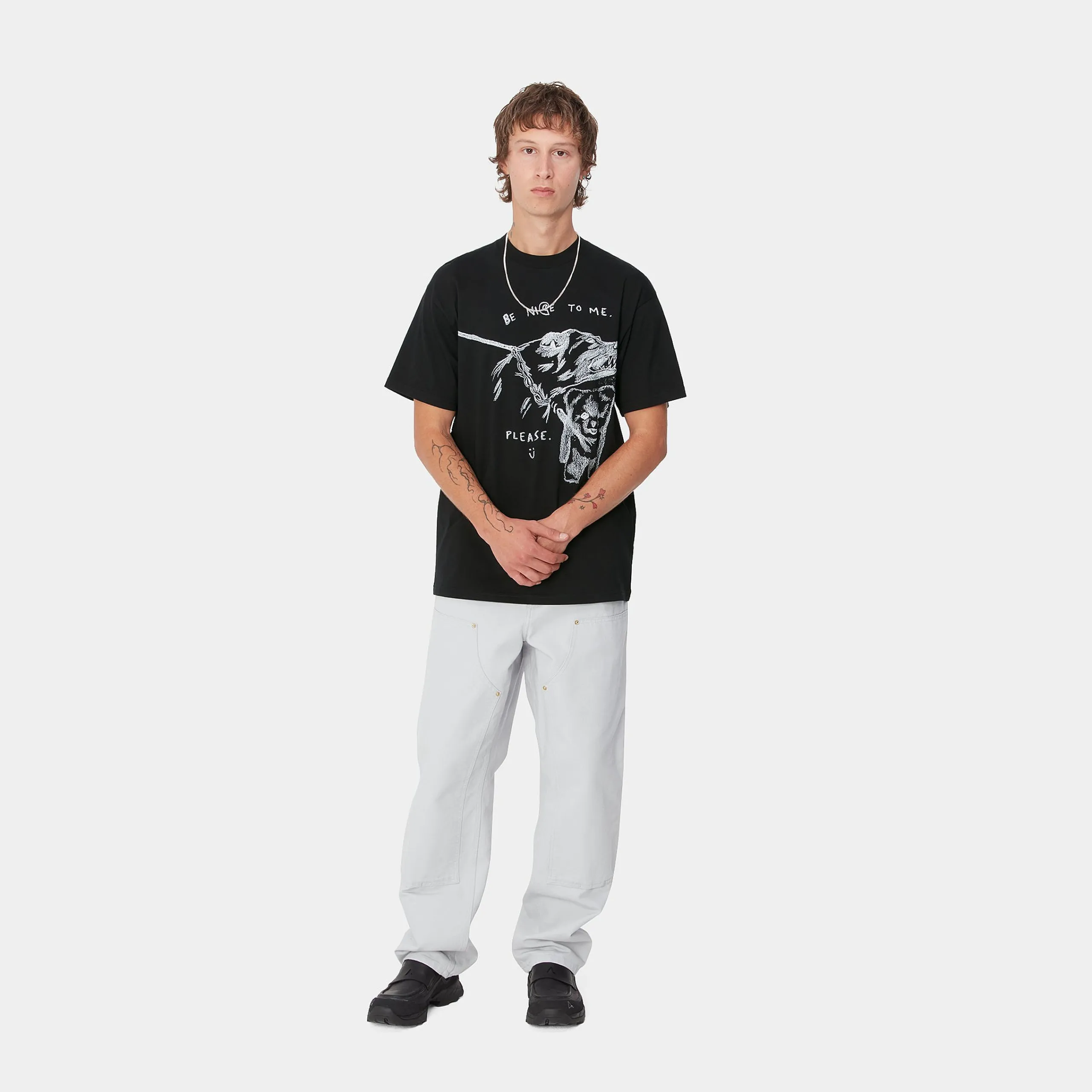 T-Shirts & Polos>Carhartt WIP S/S Pepe Be Nice T-Shirt Black / White