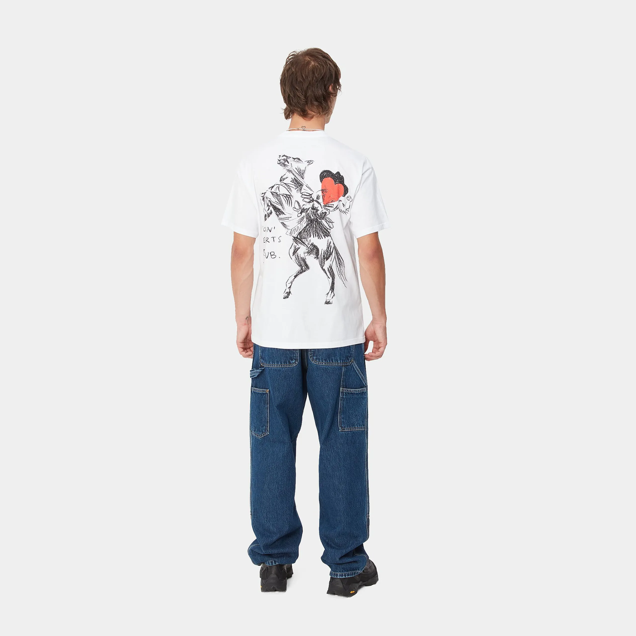 T-Shirts & Polos>Carhartt WIP S/S Pepe B.H.C T-Shirt White