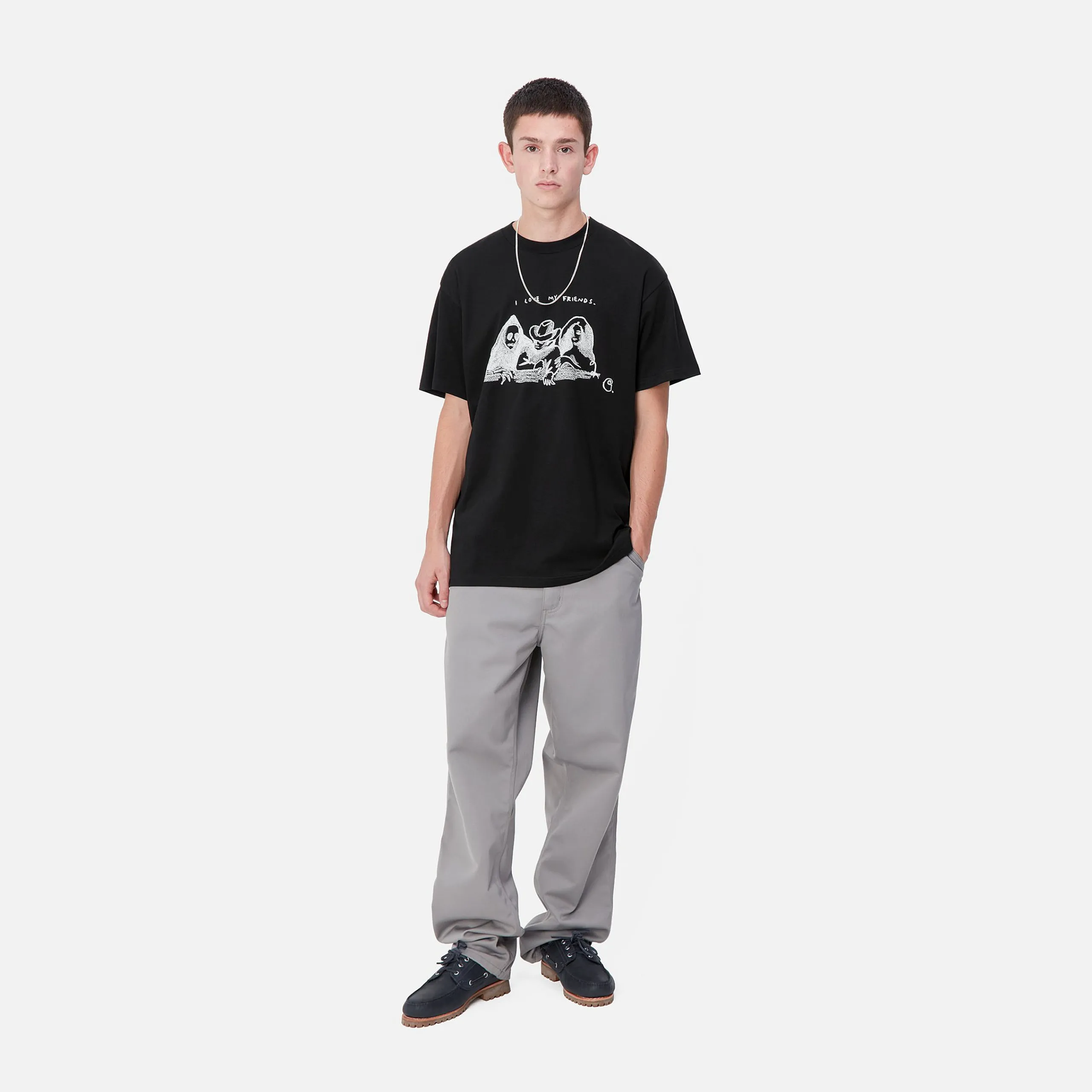 T-Shirts & Polos>Carhartt WIP S/S Pepe Friends T-Shirt Black / White