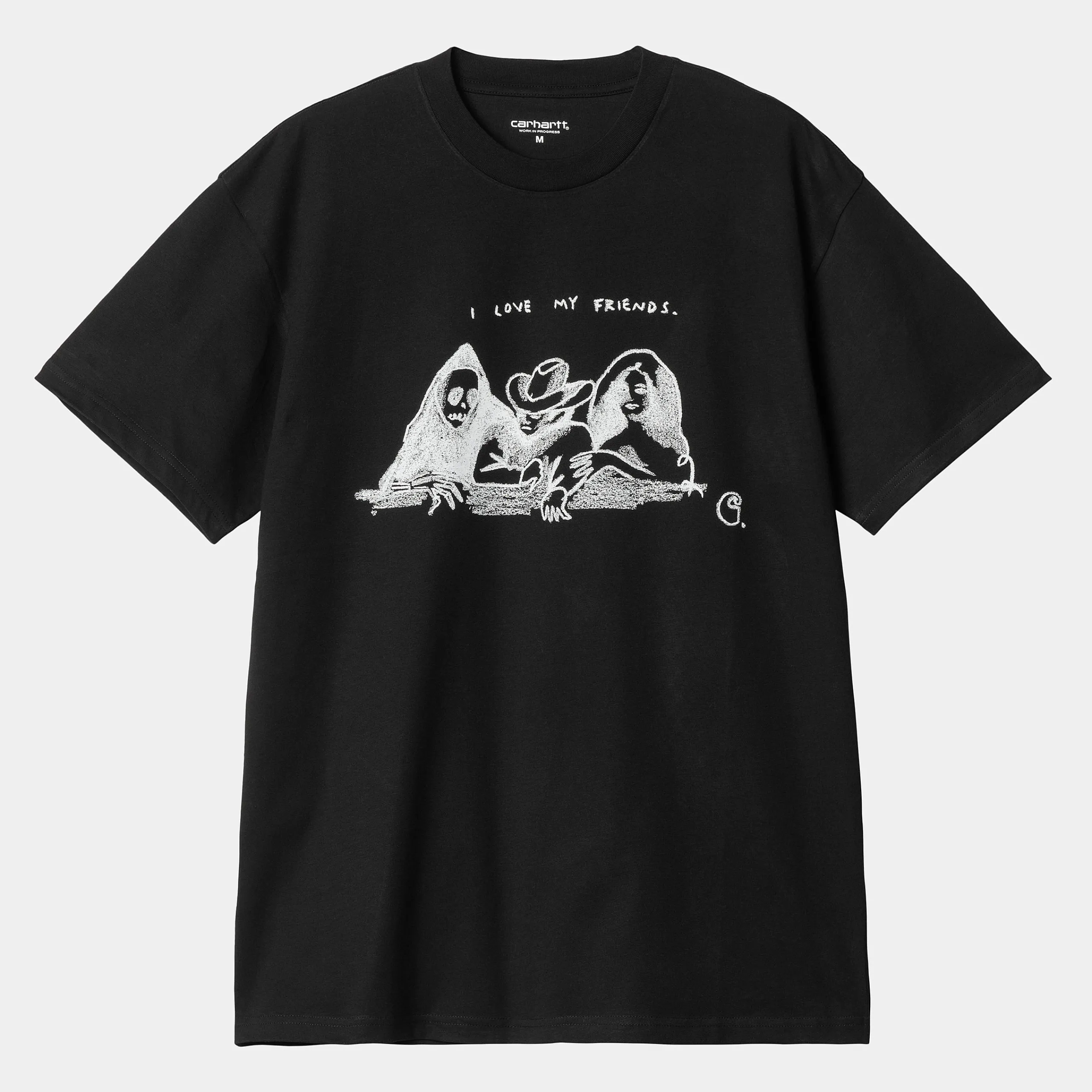 T-Shirts & Polos>Carhartt WIP S/S Pepe Friends T-Shirt Black / White