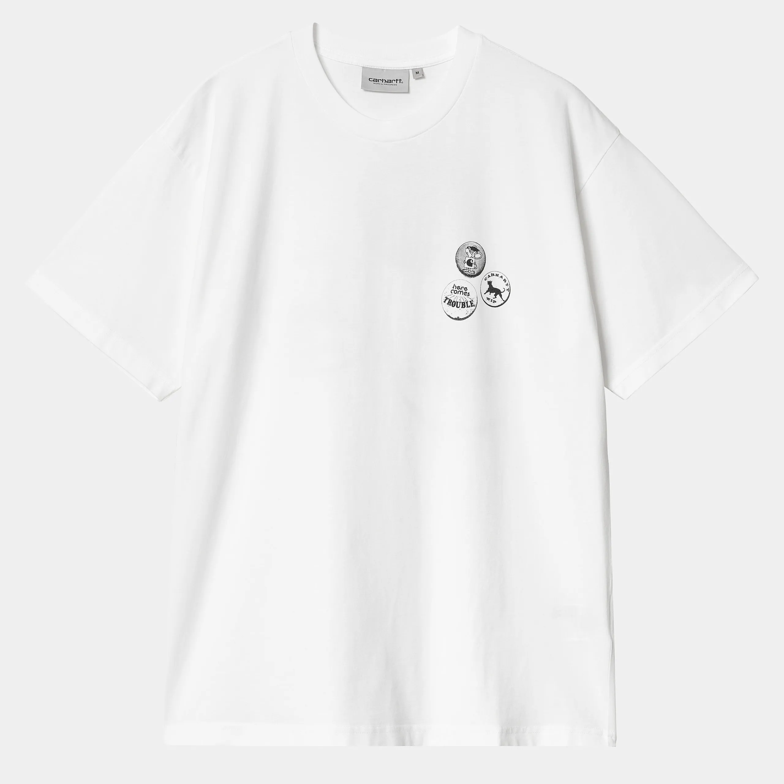 T-Shirts & Polos>Carhartt WIP S/S Pins T-Shirt White / Black