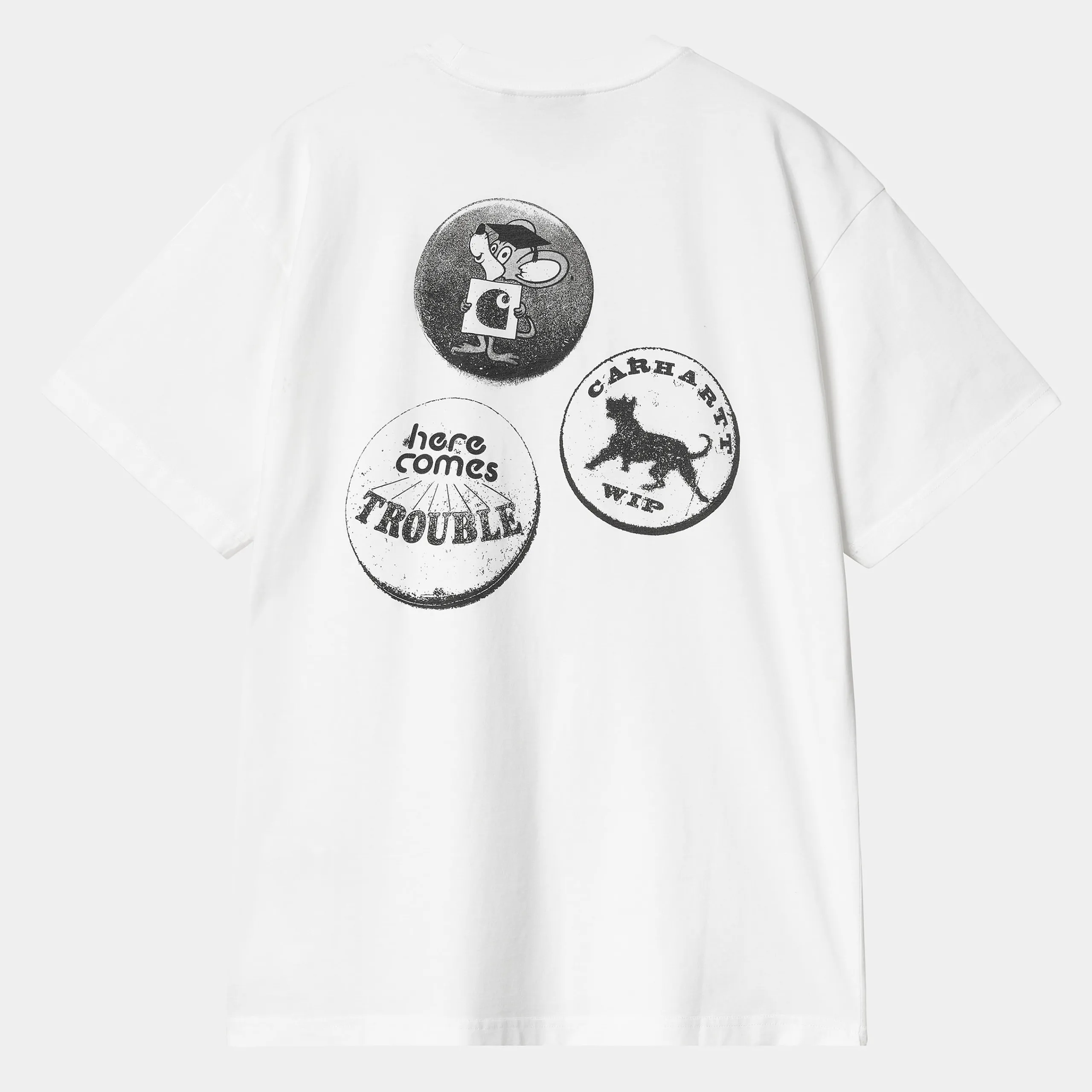 T-Shirts & Polos>Carhartt WIP S/S Pins T-Shirt White / Black