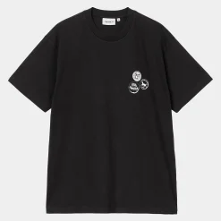 T-Shirts & Polos>Carhartt WIP S/S Pins T-Shirt Black / White