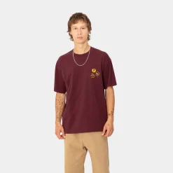 T-Shirts & Polos>Carhartt WIP S/S Pins T-Shirt Malbec / Orange
