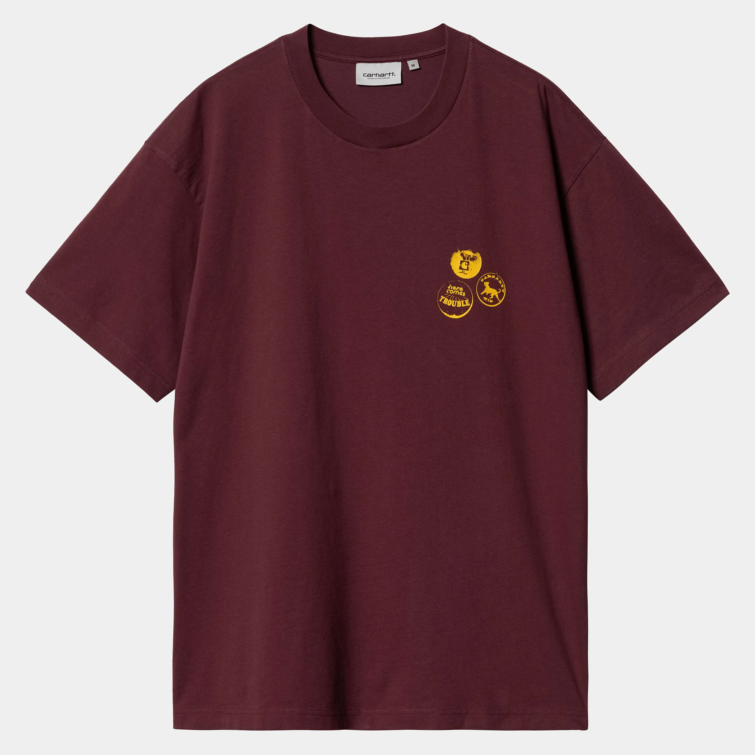 T-Shirts & Polos>Carhartt WIP S/S Pins T-Shirt Malbec / Orange