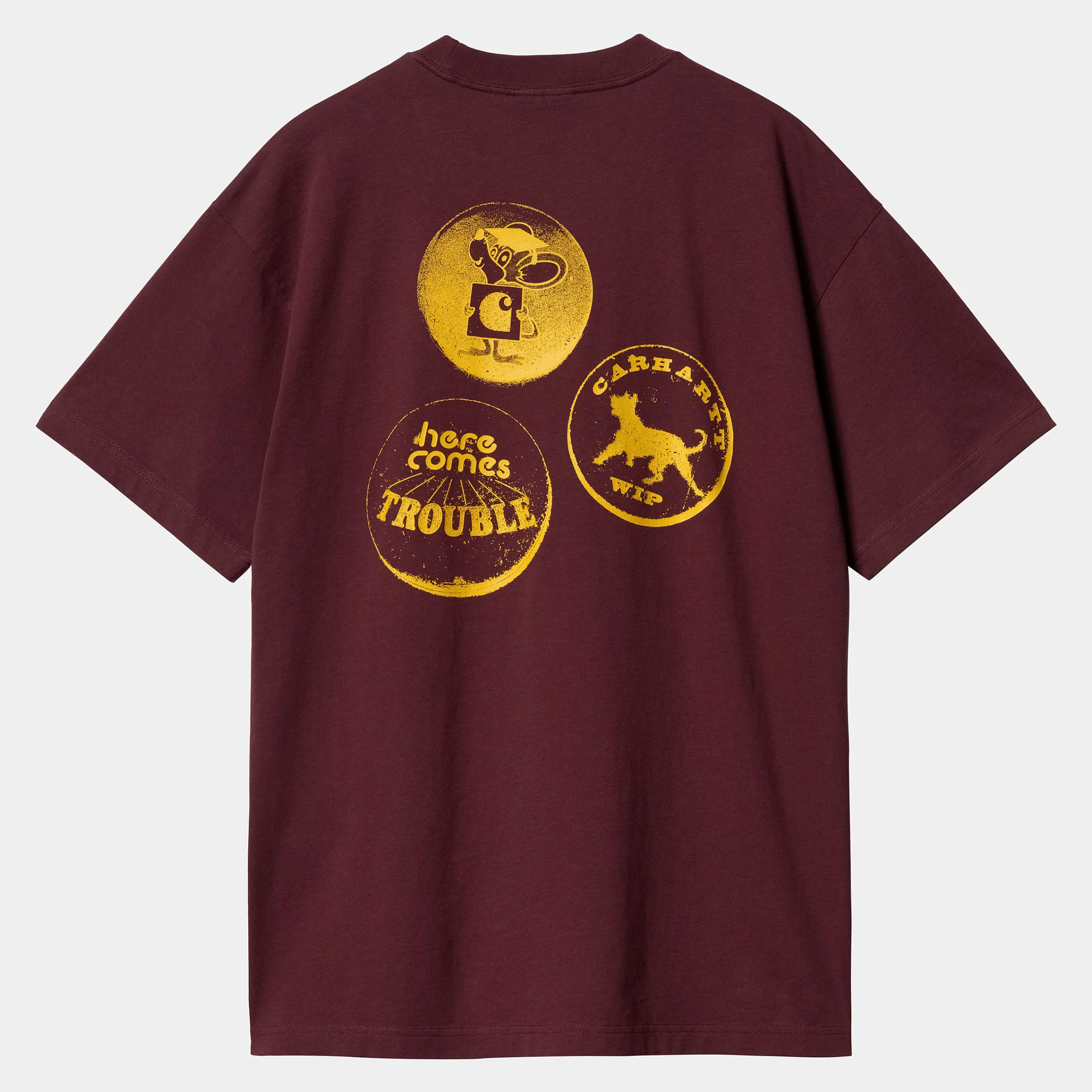 T-Shirts & Polos>Carhartt WIP S/S Pins T-Shirt Malbec / Orange