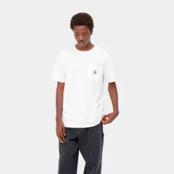 T-Shirts & Polos>Carhartt WIP S/S Pocket T-Shirt White