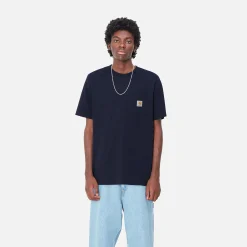 T-Shirts & Polos>Carhartt WIP S/S Pocket T-Shirt Dark Navy