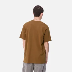 T-Shirts & Polos>Carhartt WIP S/S Pocket T-Shirt Deep H Brown