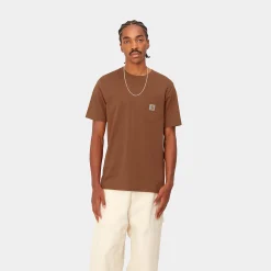 T-Shirts & Polos>Carhartt WIP S/S Pocket T-Shirt Beaver