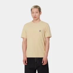 T-Shirts & Polos>Carhartt WIP S/S Pocket T-Shirt Cornsilk