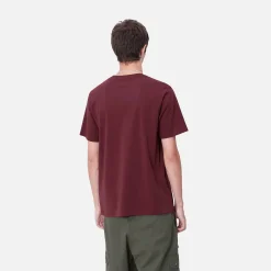 T-Shirts & Polos>Carhartt WIP S/S Pocket T-Shirt Malbec
