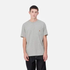 T-Shirts & Polos>Carhartt WIP S/S Pocket T-Shirt Grey Heather