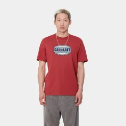 T-Shirts & Polos>Carhartt WIP S/S Press Script T-Shirt Tuscany