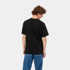 T-Shirts & Polos>Carhartt WIP S/S Script Embroidery T-Shirt Black / White