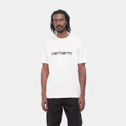 T-Shirts & Polos>Carhartt WIP S/S Script T-Shirt White / Black