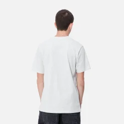 T-Shirts & Polos>Carhartt WIP S/S Script T-Shirt Ash Heather / Duck Blue