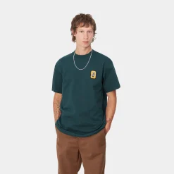 T-Shirts & Polos>Carhartt WIP S/S Signal T-Shirt Duck Blue