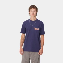 T-Shirts & Polos>Carhartt WIP S/S Spill T-Shirt Aura