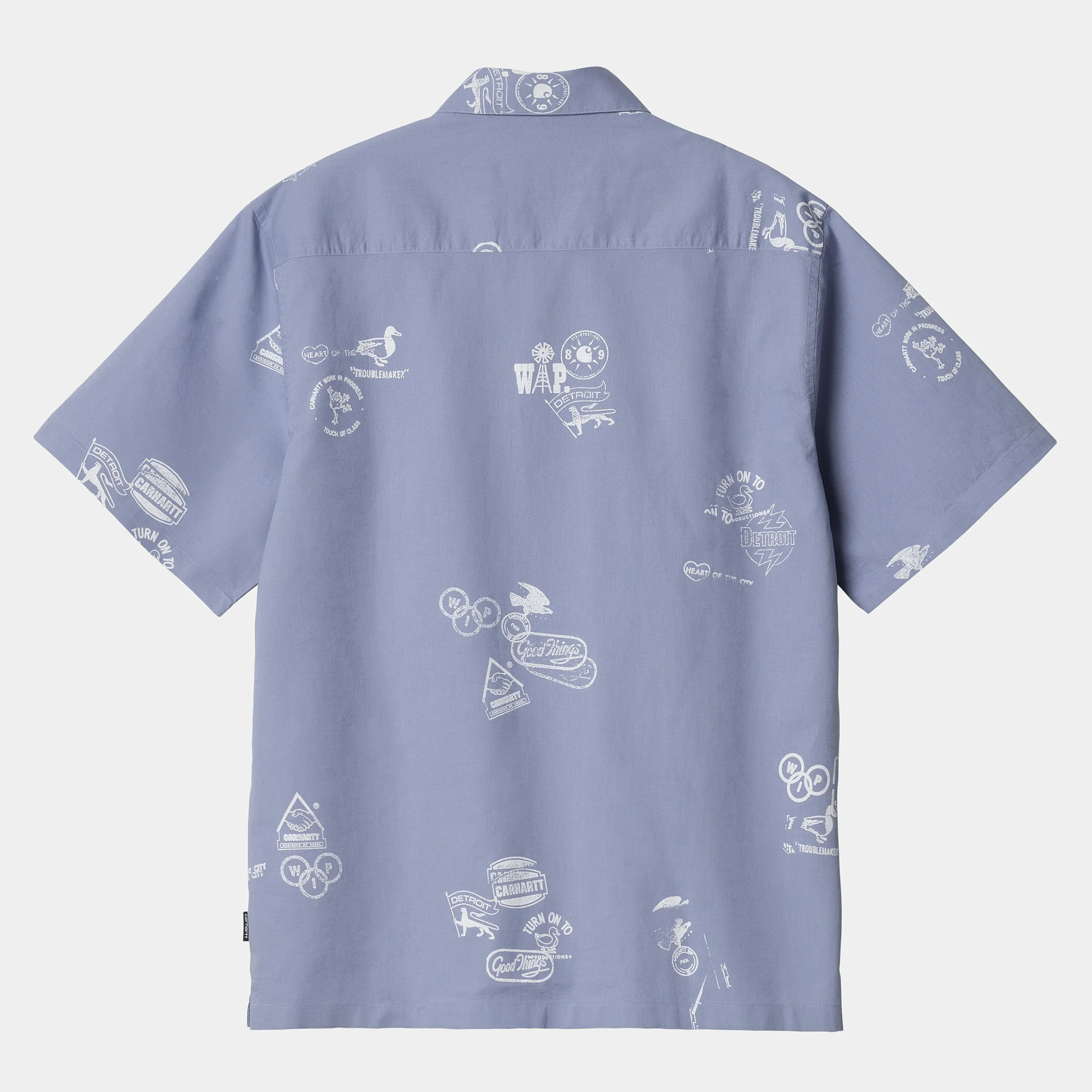 Hemden>Carhartt WIP S/S Stamp Shirt Stamp Print, Charm Blue