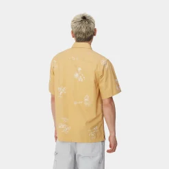 Hemden>Carhartt WIP S/S Stamp Shirt Stamp Print, Bourbon