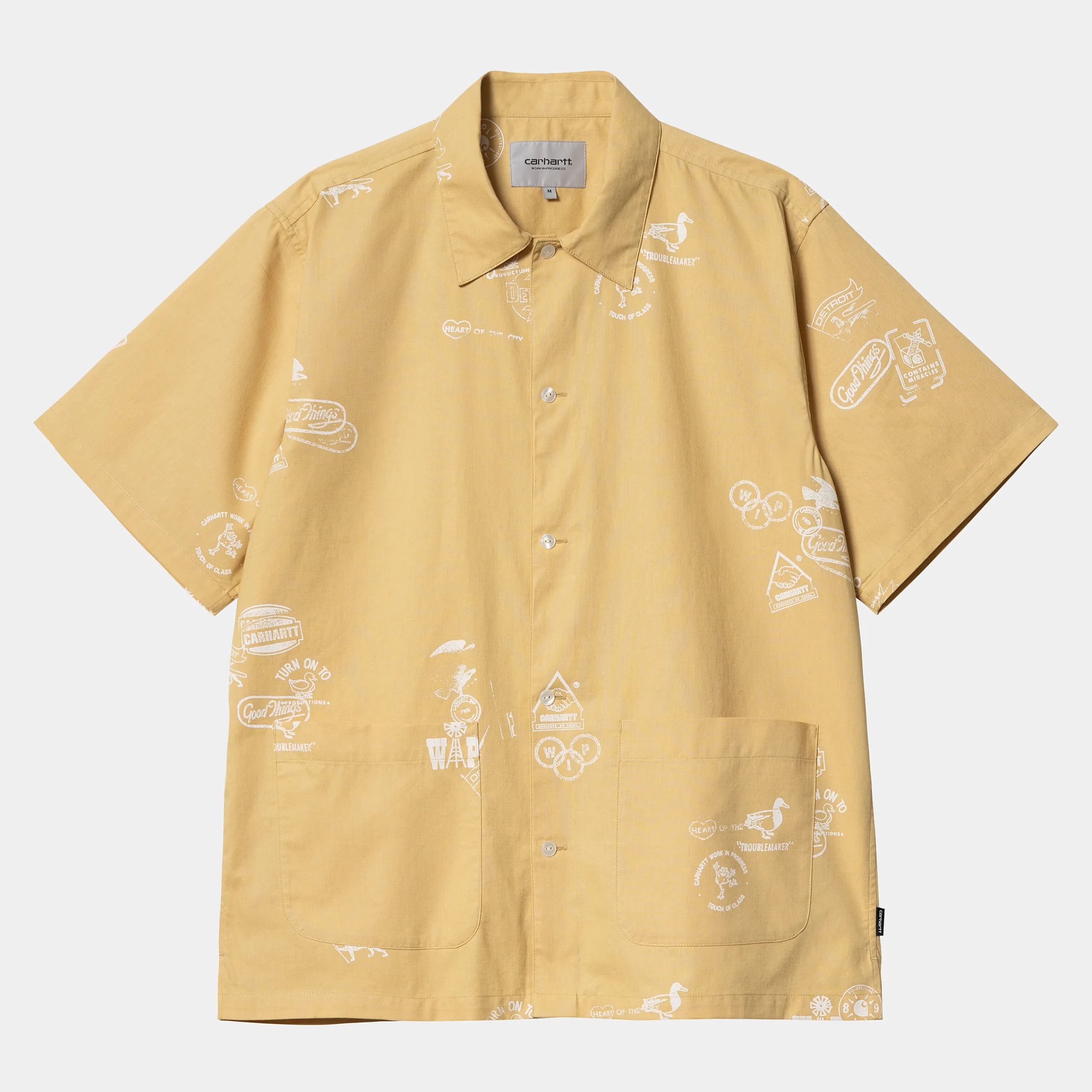 Hemden>Carhartt WIP S/S Stamp Shirt Stamp Print, Bourbon