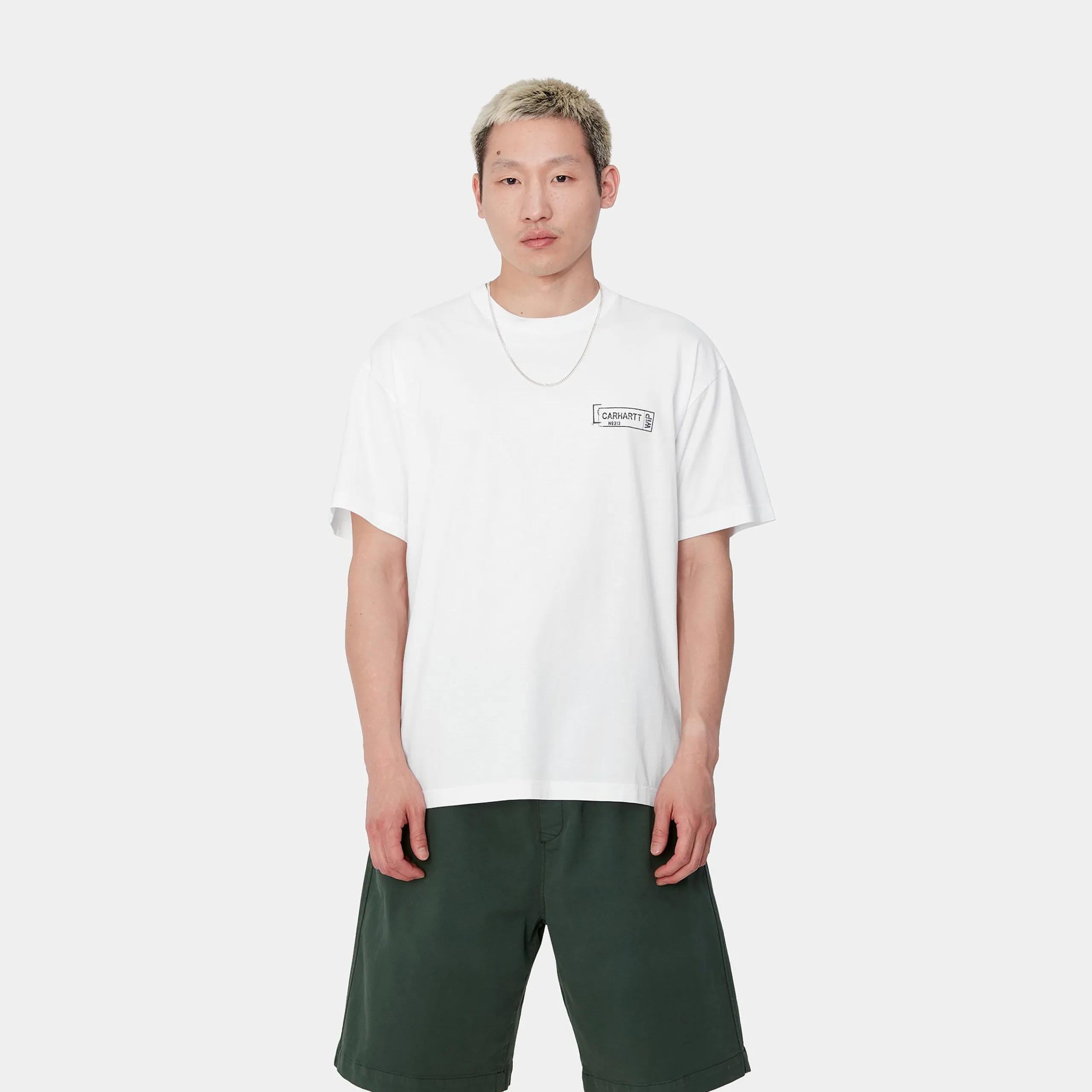 T-Shirts & Polos>Carhartt WIP S/S Stamp T-Shirt White / Black