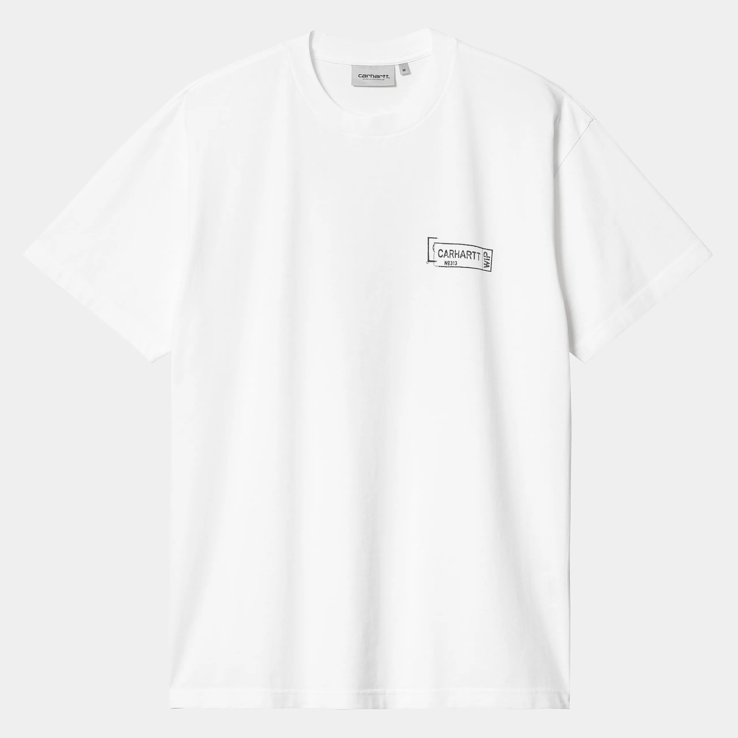 T-Shirts & Polos>Carhartt WIP S/S Stamp T-Shirt White / Black