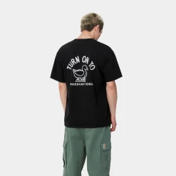 T-Shirts & Polos>Carhartt WIP S/S Stamp T-Shirt Black / White