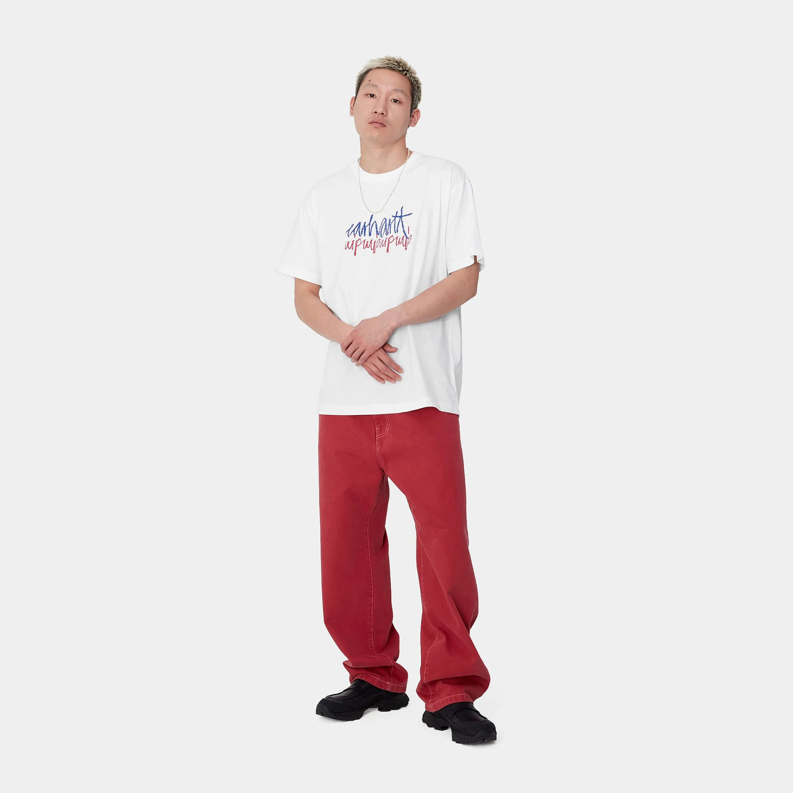 T-Shirts & Polos>Carhartt WIP S/S Stereo T-Shirt White