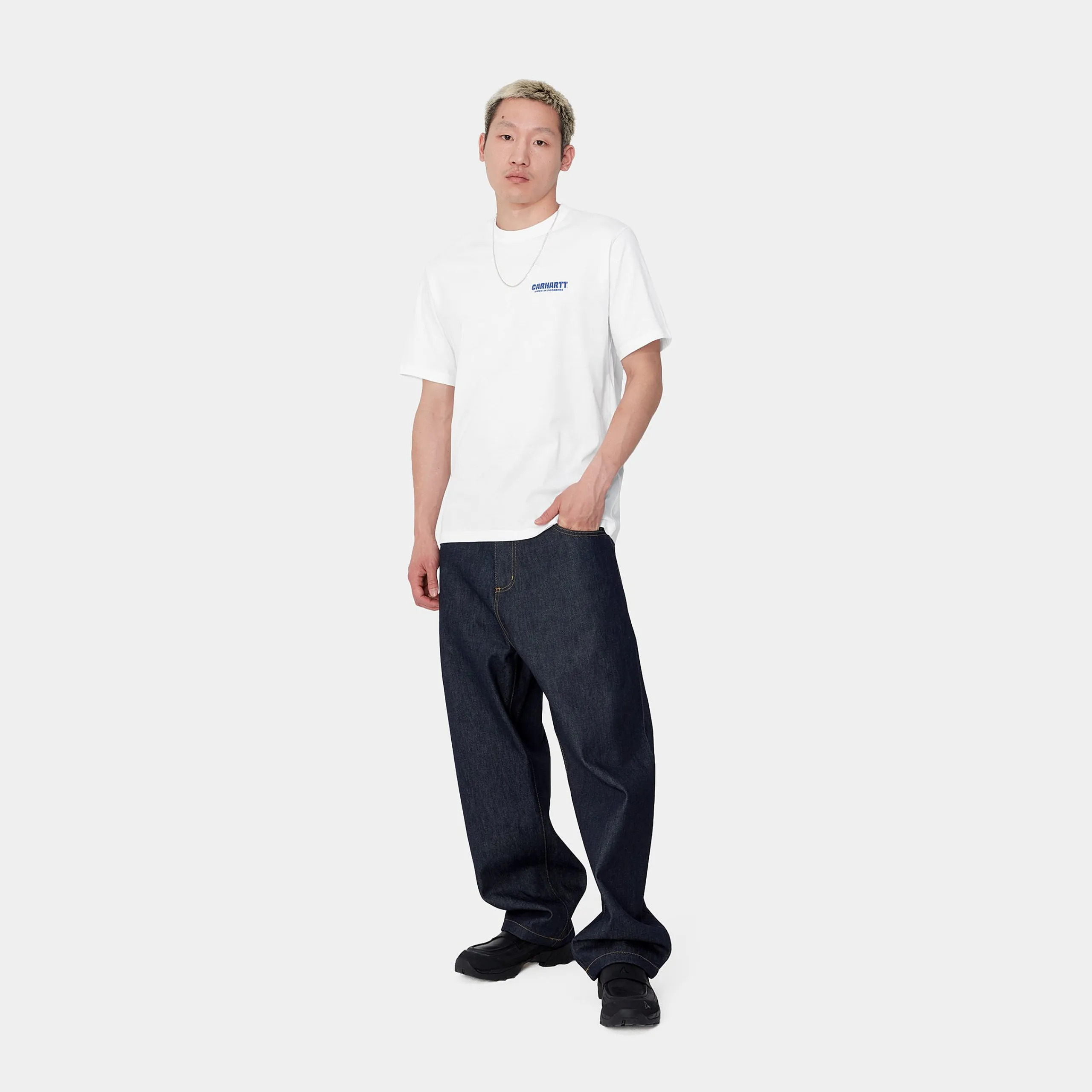 T-Shirts & Polos>Carhartt WIP S/S Trade T-Shirt White