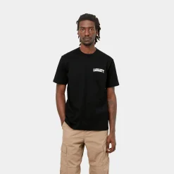 T-Shirts & Polos>Carhartt WIP S/S University Script T-Shirt Black / White