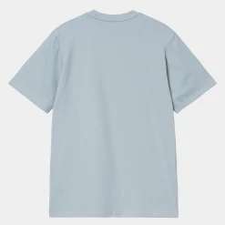 T-Shirts & Polos>Carhartt WIP S/S University Script T-Shirt Dusty Ice / White