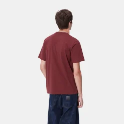 T-Shirts & Polos>Carhartt WIP S/S University Script T-Shirt Malbec / White