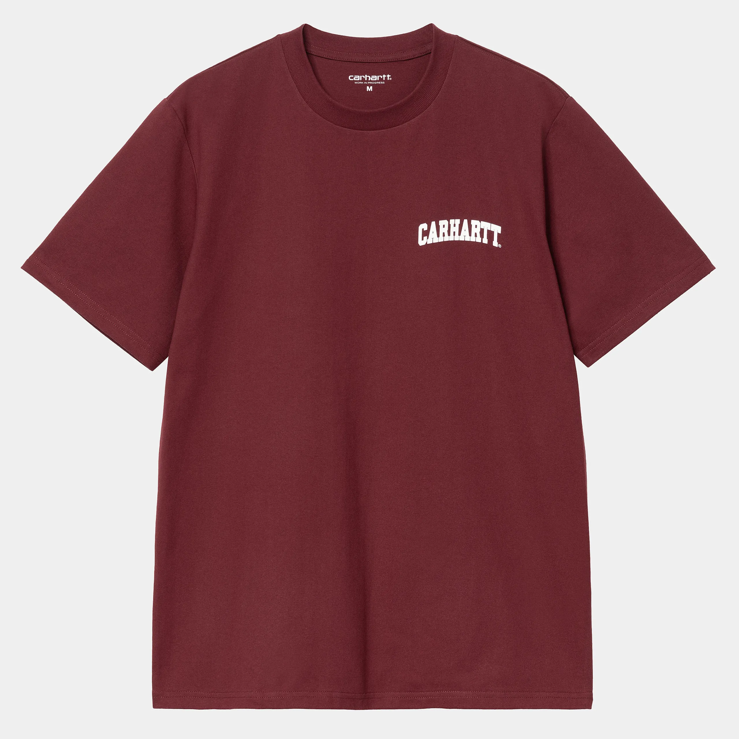T-Shirts & Polos>Carhartt WIP S/S University Script T-Shirt Malbec / White