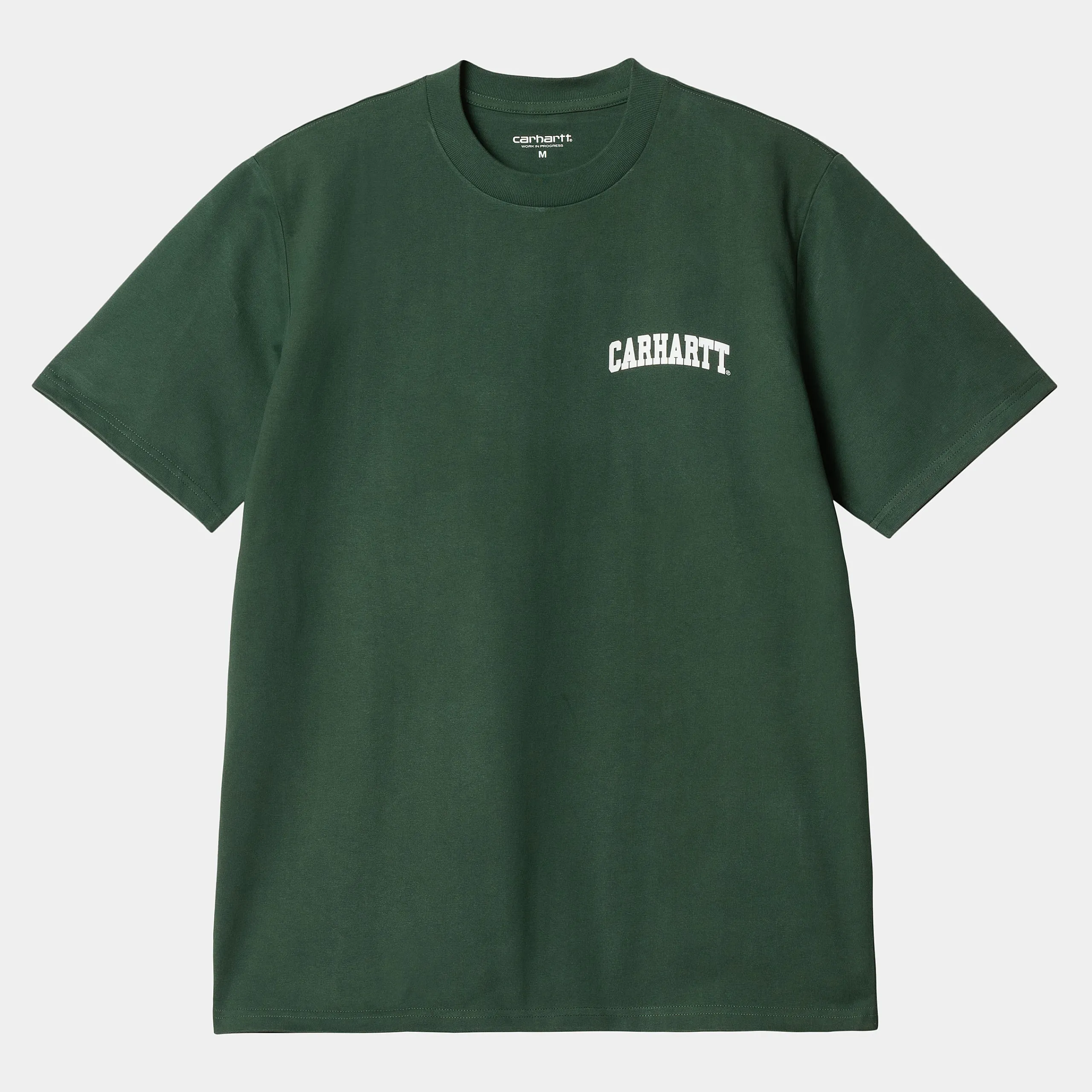 T-Shirts & Polos>Carhartt WIP S/S University Script T-Shirt Sycamore Tree / White