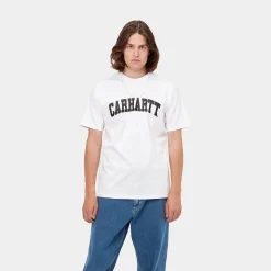 T-Shirts & Polos>Carhartt WIP S/S University T-Shirt White / Black