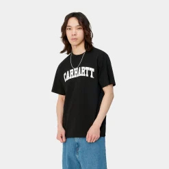 T-Shirts & Polos>Carhartt WIP S/S University T-Shirt Black / White